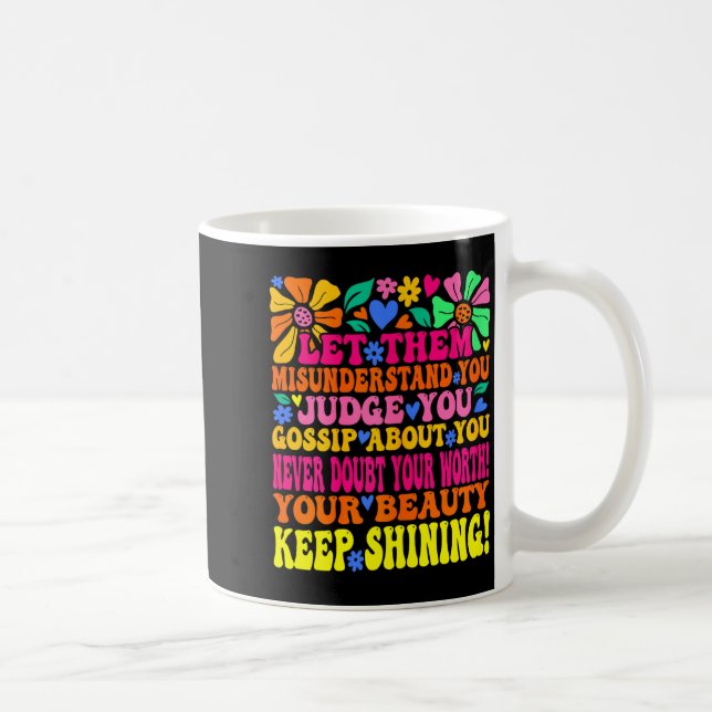 Caneca De Café Groovy deixa que se entenda mal saúde mental dizen (Direita)