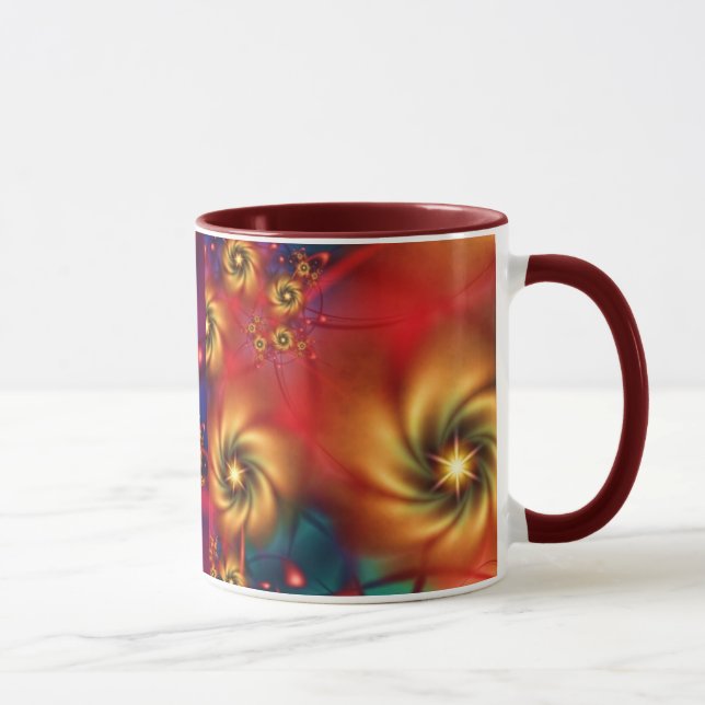 Caneca de café Groovy do céu do Hippie! (Direita)