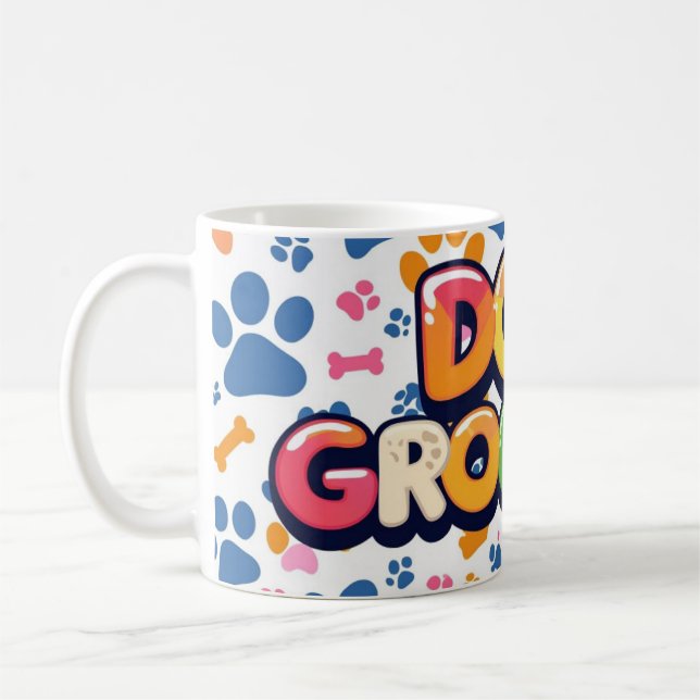 Caneca De Café Groovy Dog Groomer (Esquerda)