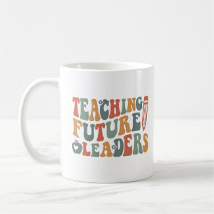 Caneca De Café Groovy Earth Tones Professora cita arte