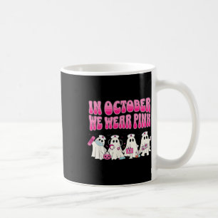 Caneca De Café Groovy Em Outubro Vestimos Cancer De Mama De Enfer