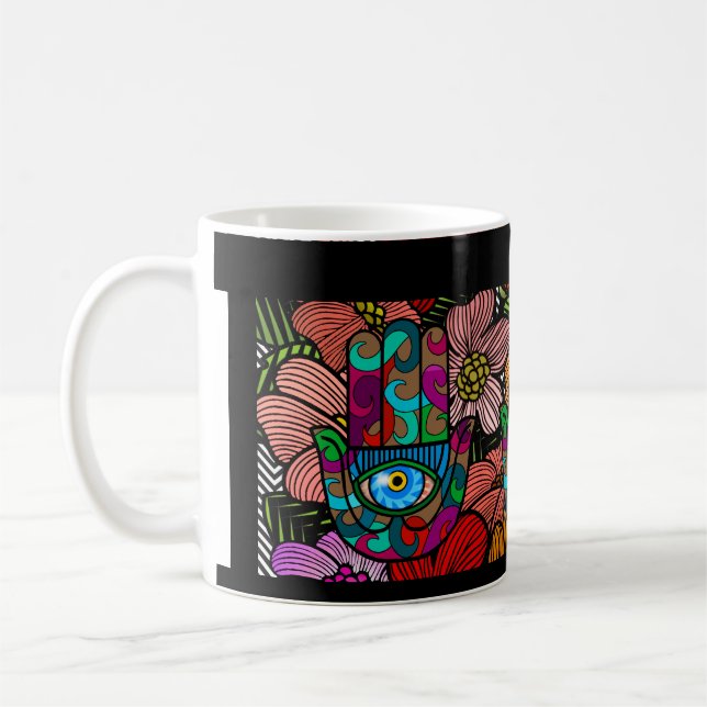 Caneca De Café Groovy Hamsa Garden (Esquerda)