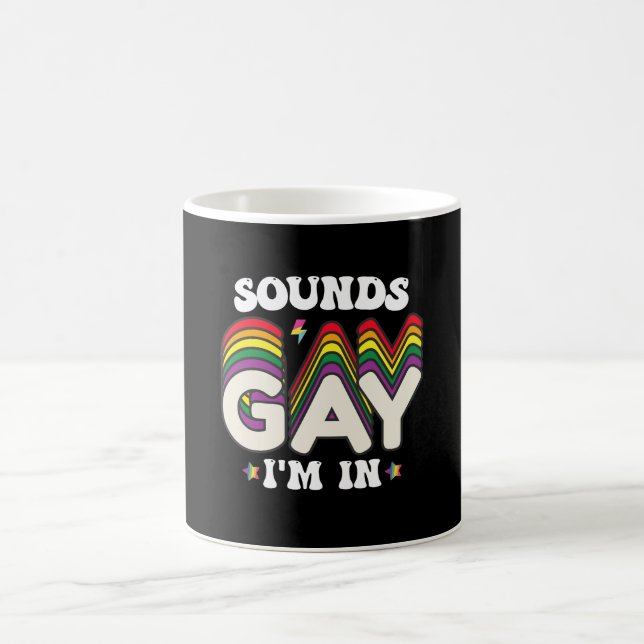 Caneca De Café Groovy LGBT Pride Soa Gay (Centro)