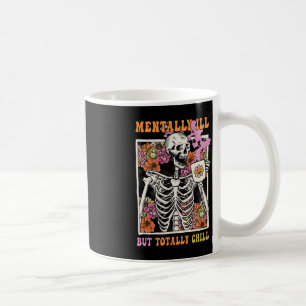 Caneca De Café Groovy Mentalmente Doente, Mas Totalmente Enchido 