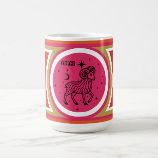 Caneca De Café Groovy Mod Aries Zodiac