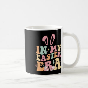 Caneca De Café Groovy na Minha Era da Páscoa Coelho Engraçado Fel