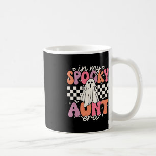 Caneca De Café Groovy Na Minha Tia Spooky Era Retro Tia Hallowee