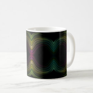 Caneca De Café Groovy Psychedelic Pattern Abstrato Art Colorido