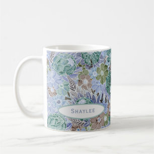 Caneca De Café Groovy Retro Blue Protea E Daisy Mug