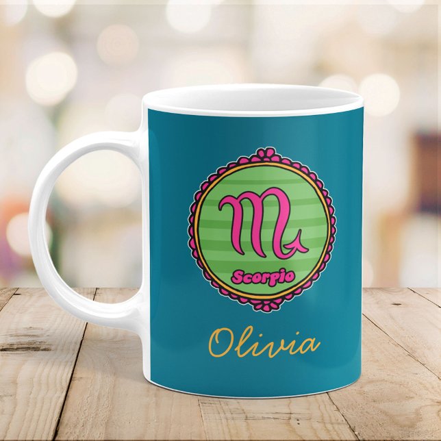 Caneca De Café Groovy Scorpio Custom (Criador carregado)