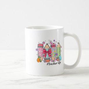 Caneca De Café Groovy Sped Professer Coelhinho De Páscoa Ensino D