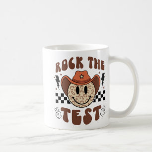Caneca De Café Groovy Test Day Rock The Test Smile Cowboy Boys Me