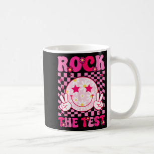 Caneca De Café Groovy Test Day Rock The Test Smile Hippie Pink Gi