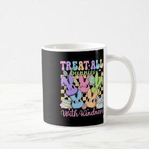 Caneca De Café Groovy Trate Todos os Coelhinhos Com Gentileza Pro