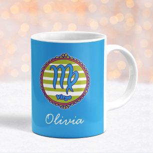 Caneca De Café Groovy Virgo Personalizado