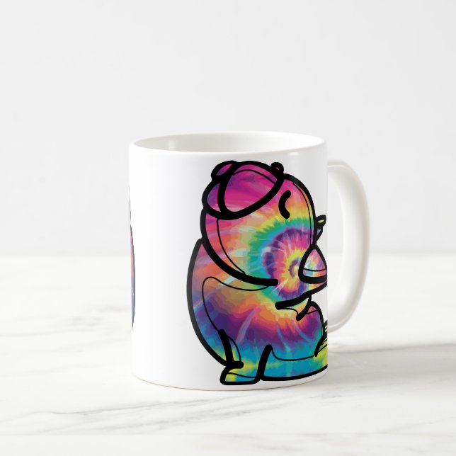 Caneca De Café Groovy Yoga Bulldog: Cores Ocultos (Frente Esquerda)