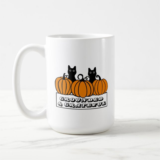 Caneca De Café Grounded and Grateful (Esquerda)