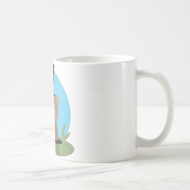 Caneca De Café Groundhog (Direita)