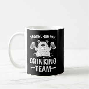 Caneca De Café Groundhog Day Bebendo Woodchuck, 2 de fevereiro