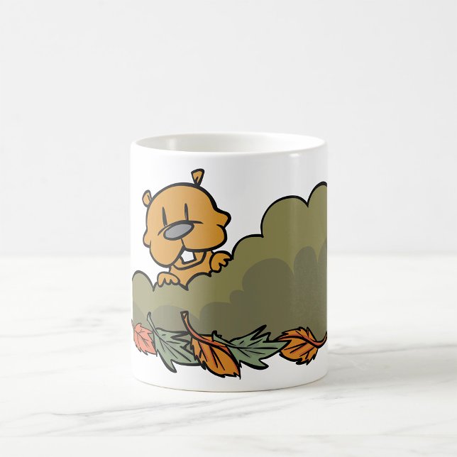 Caneca De Café Groundhog Pequim Através De Esfregões De Outono (Criador carregado)