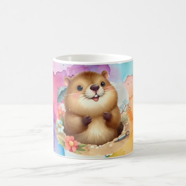 Caneca De Café Groundhog Themed Café Mug (Centro)