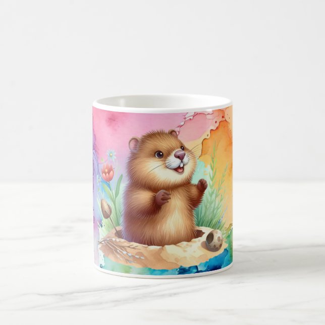 Caneca De Café Groundhog Themed Café Mug (Centro)