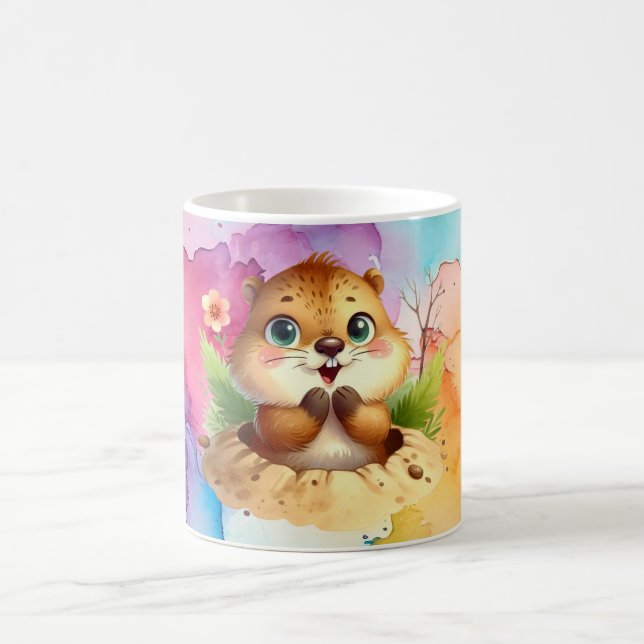 Caneca De Café Groundhog Themed Café Mug (Centro)