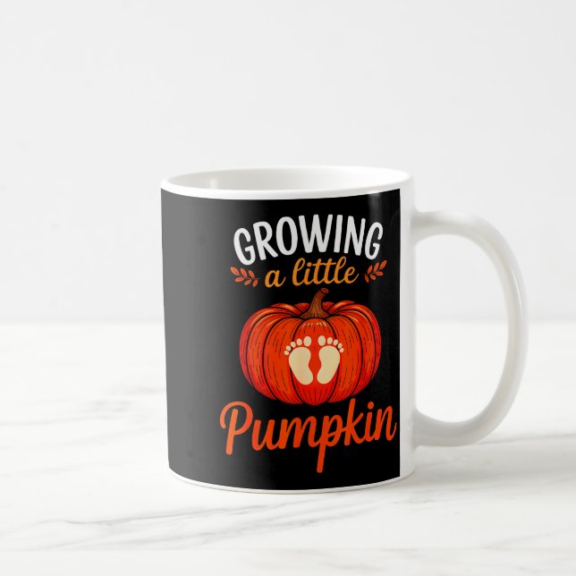 Caneca De Café Growing A Little Pumpkin Pregnancy Thanksgiving Ma (Direita)