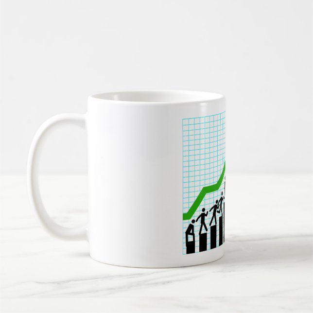 Caneca De Café Growth Success Progress Bar Chart (Esquerda)