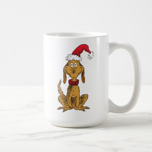 Caneca De Café Grpolegadas clássico | Max - Santa Hat (Direita)