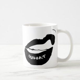 Caneca De Café Grr O Que! Batom preto e dentes entalados