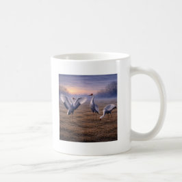 Caneca De Café Gruas-encapuzadas no Inverno