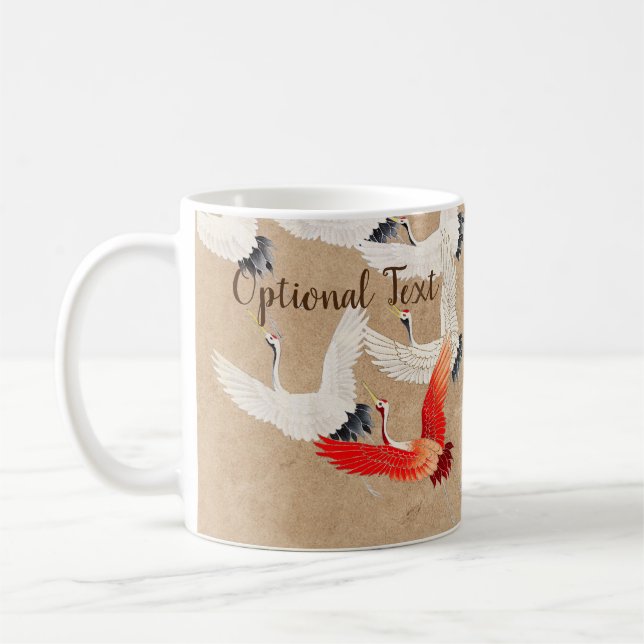 Caneca De Café Gruas voadoras japonesas (Esquerda)