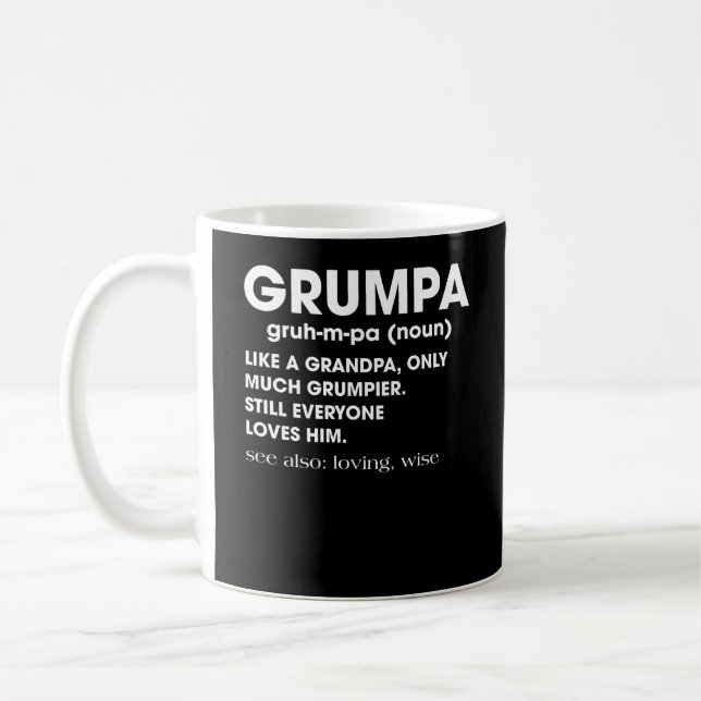 Caneca De Café Grumpa Definição Vovô Presente de Natal (Esquerda)