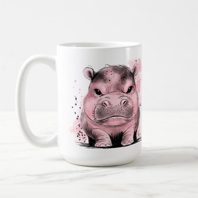 Caneca De Café Grumpy Baby Hippo (Esquerda)