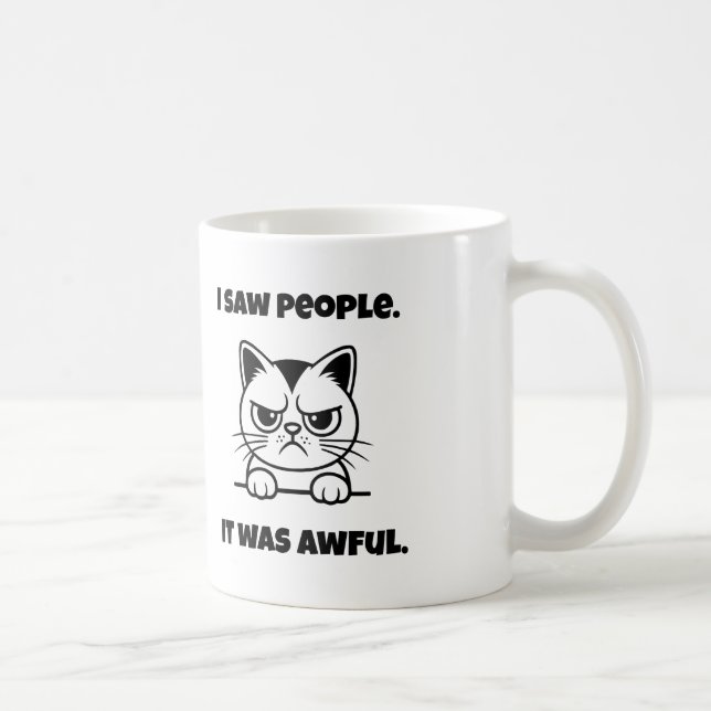 Caneca De Café Grumpy Cat Mug – Anti-Social Funny Gift (Direita)