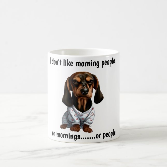 Caneca De Café Grumpy Dachshund (Centro)