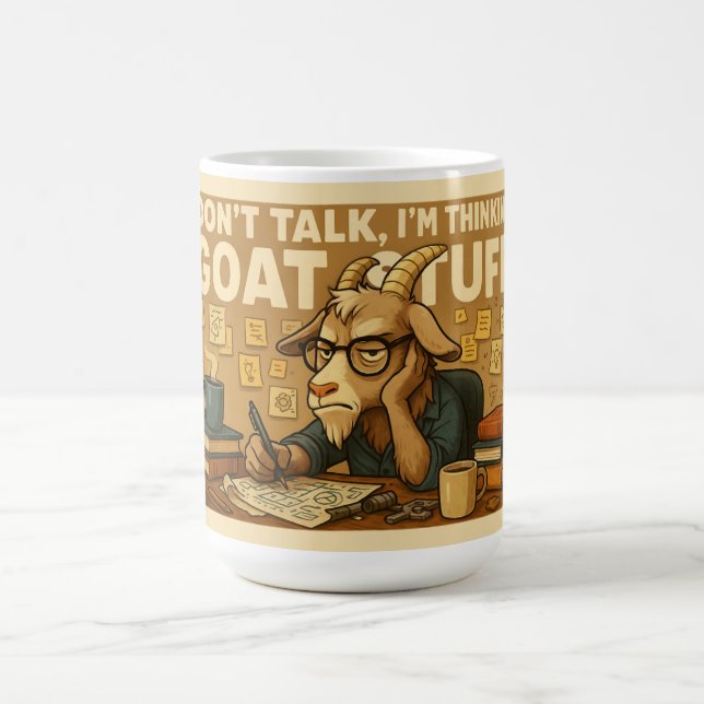 Caneca De Café Grumpy Goat Mug – Thinking Goat Stuff Design (Centro)