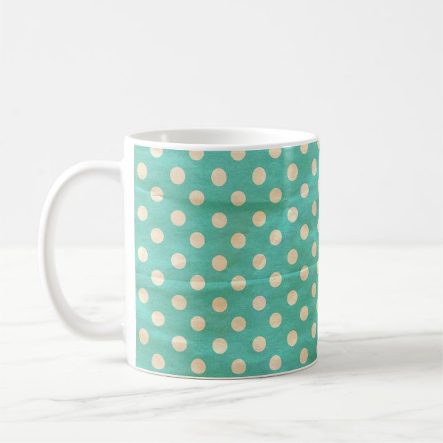 Caneca De Café Grunar padrão sem falhas do bolinhas (Esquerda)