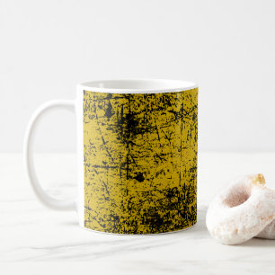 Caneca De Café Grunge Amarelo