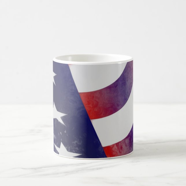 Caneca De Café Grunge American Flag (Centro)