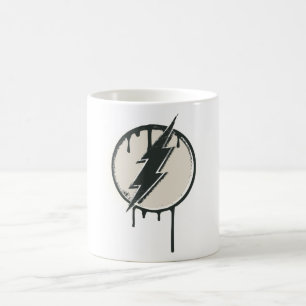 Caneca De Café Grunge de Tinta do Flash Bolt