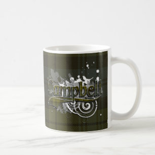 Caneca De Café Grunge do Tartan de Campbell