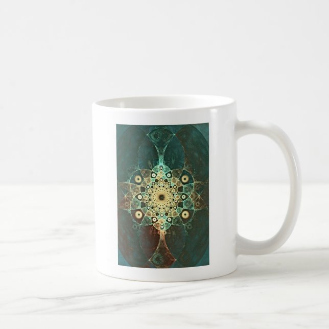 Caneca De Café Grunge fractal (Direita)