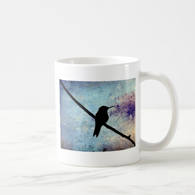 Caneca De Café Grunge Hummingbird (Direita)