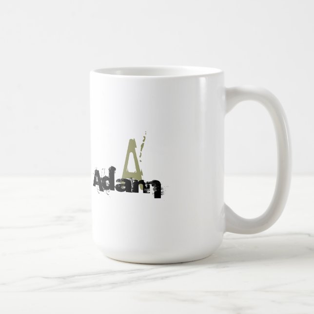 Caneca De Café Grunge Monogrammed (Direita)