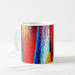 Caneca De Café Grunge Rainbow