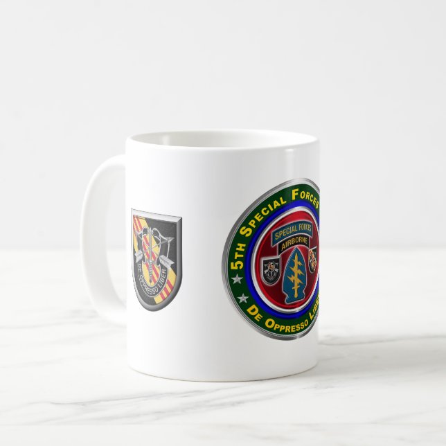 Caneca De Café Grupo de Forças Especiais de 5 (Frente Esquerda)