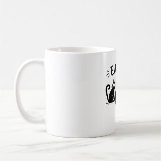 Caneca De Café Grupo de Gatos Engraçados Design de Felinos Fofos