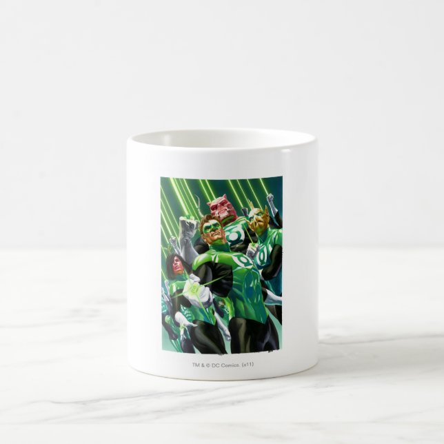 Caneca De Café Grupo de Lanternas Verdes (Centro)